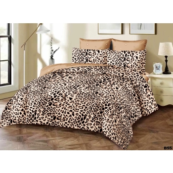 Pościel 160x200 Bawełna panterka PK743 z prześcieradłem